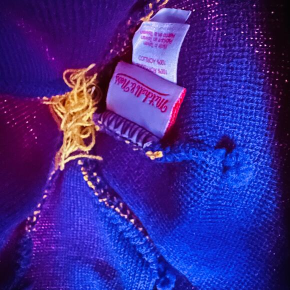 Mitchell & Ness Los Angeles Lakers LA Knit Cap Beanie Purple Gold - Picture 3 of 3